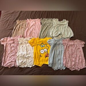 9 pairs Summer babygirl sets